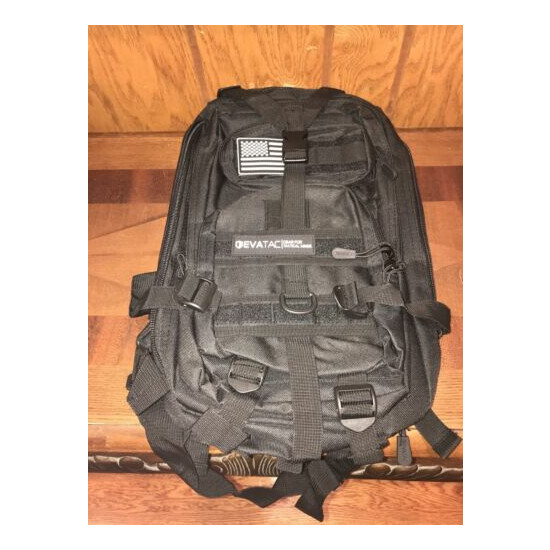 Evatac Military Tactical Gear Assault Backpack Bag Bookbag Molle Slim Black NWT {1}