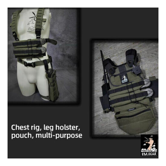 DMgear Tactical P90 Mag Pouch Panel Multifunction MOLLE Pouch Mag Carrier Camo {4}