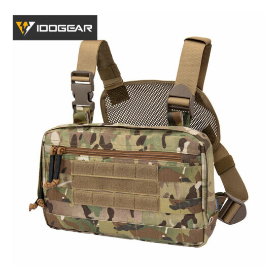 IDOGEAR Chest Rig Tatcical Bag Chest Recon Bag MOLLE Shoulder Bag 500D Nylon  {3}