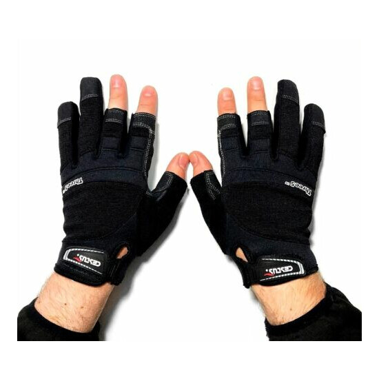 Tactical Versatile Gloves Open Fingers Lightweight Breathable Multi Purpose Use {6}