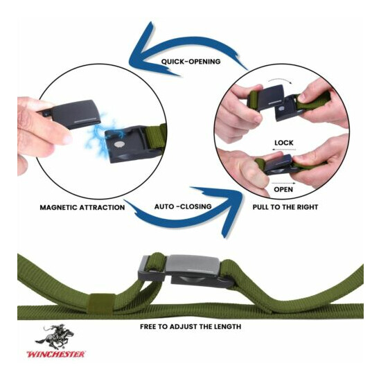 Winchester Tactical Belt Magnetic Buckle, Nylon Heavy Duty Work Belt For Men {19}