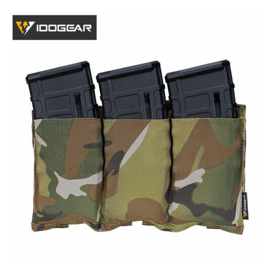 IDOGEAR Tactical 5.56 Magazine Pouch Fast Draw MOLLE Paintball Triple Mag Pouch {1}