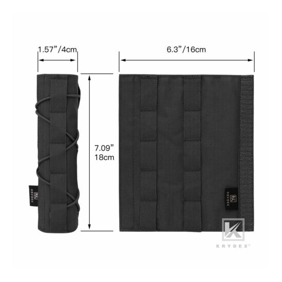 KRYDEX 7inch 18cm Silencer Cover Muffler Protector Suppressor Wrap Airsoft Black {7}