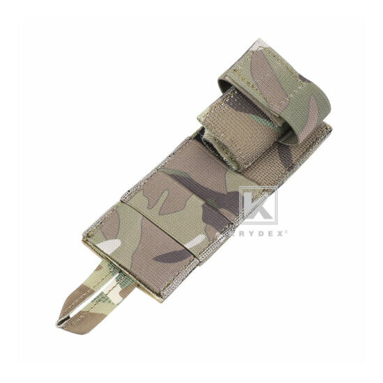 KRYDEX Radio Antenna Relocator Tactical Antenna Retention Strap Hold Pouch Camo {4}