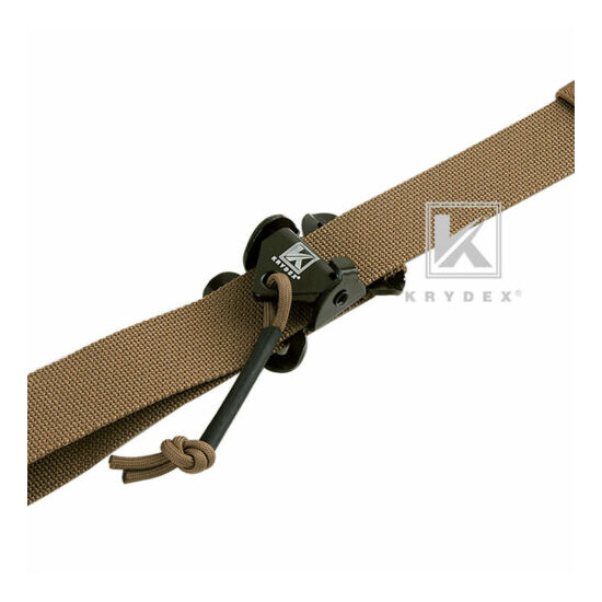 KRYDEX Tactical Sling Modular Slingster Pull Tab 2-Point Sling Adjustable Coyote {4}