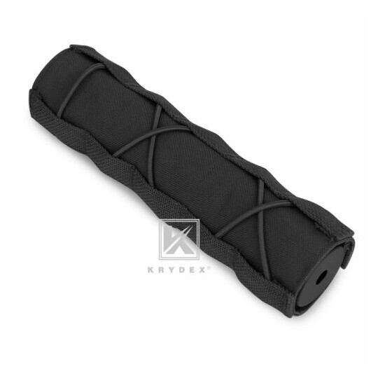 KRYDEX 7inch 18cm Silencer Cover Muffler Protector Suppressor Wrap Airsoft Black {2}