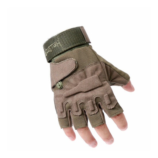 Outdoor Military Tactical Glove Half Finger Cycling Motorcycle Fingerless Gloves {13}