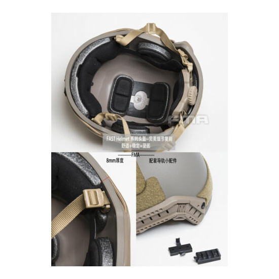 FMA Ballistic Helmet Tactical Airsoft Paintball Aramid Thicken Heavy Version {4}