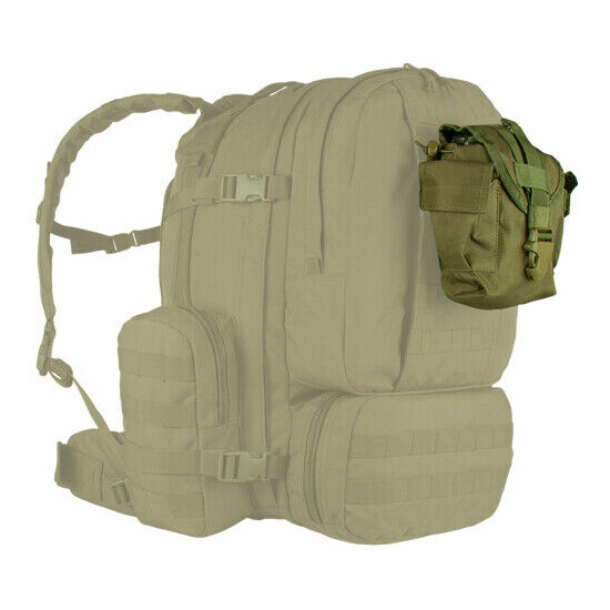 NEW Military Style Tactical Survival MOLLE 1 qt Canteen Cover Pouch COYOTE TAN {3}