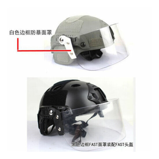 Paintball Protect Face Shield Lens Mask Goggles For Mich FAST Tactical Helmet {1}