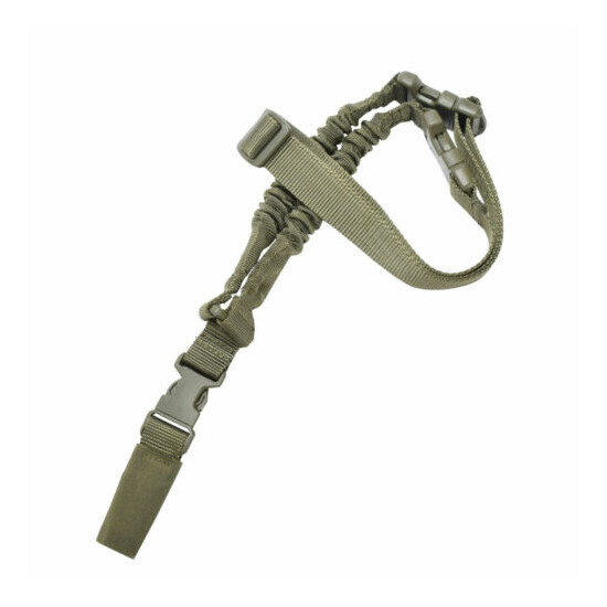 Tactical Rifle Sling Adjustable 1 Single Point Military Bungee Cord Gun Strap {8}