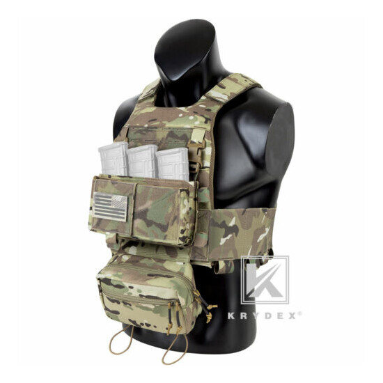 KRYDEX Low Vis Slick Armor Carrier & Micro Fight Placard & Drop Pouch Multicam {3}