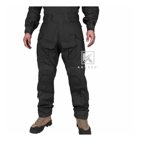 KRYDEX G3 Gun3 Combat Trouser Tactical Pants w/ Knee Pads Army Clothing Black {1}