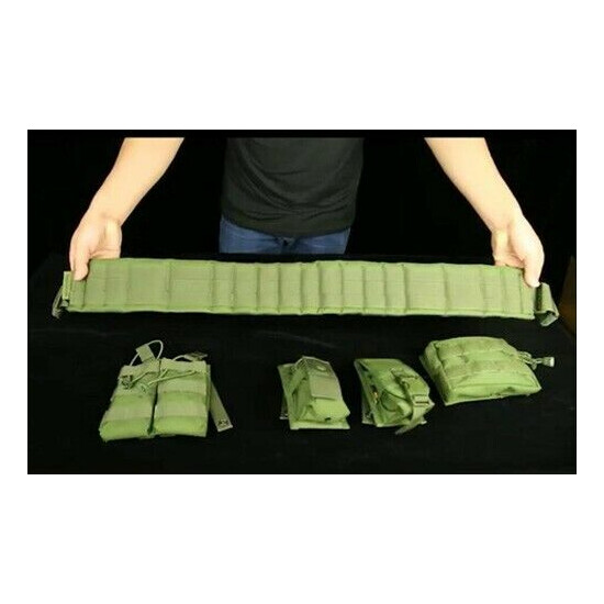 Adjustable 80 - 130 cm Tactical Nylon Belt Waistband Girdle with Molle OD color {4}