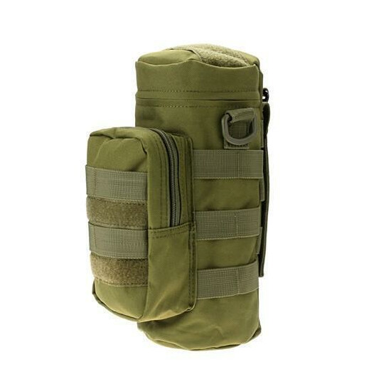 MOLLE Large Water Bottle Pouch Outdoor Tactical Zipper Hydration Pack Belt Pouch {2}