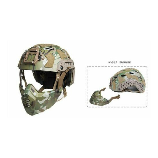 FMA Tactical Airsoft SF Helmet + Half Face Mask M/L L/XL 1*set TB1365 {18}
