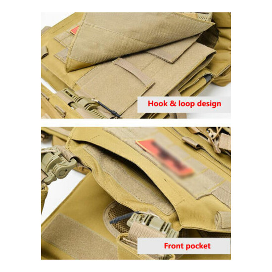 Military Tactical Molle Vest Mag Holder Plate Airsoft Combat Assault Gear Sets {10}