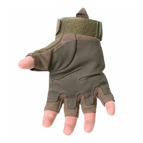 Tactical Gloves Military Shooting Gloves Fingerless Anti-Slip Bicycle Gloves Men {10}