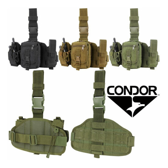 Condor MA25 Tactical MOLLE Pistol Magazine Mag Utility Radio Pouch Drop Leg Rig {1}
