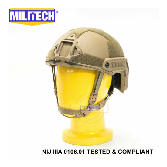 MILITECH NIJ IIIA 3A CB M/L Dial Liner High Cut Ballistic Bulletproof Helmet {1}