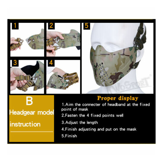 WoSporT Tactical Protective Mask Dual-Mode Headband System M07 Navigator Mask {11}