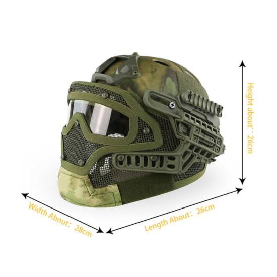 Tactical Helmet Full Face Mask Airsoft Paintball Masks Goggles G4 System Helmets {3}