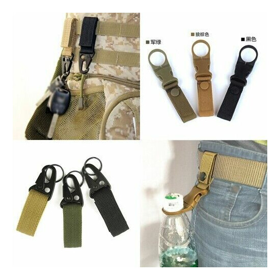 Tactical Molle Buckle Hook Hanger Fixed Ring For Molle Webbing Belt Bottle Key {1}