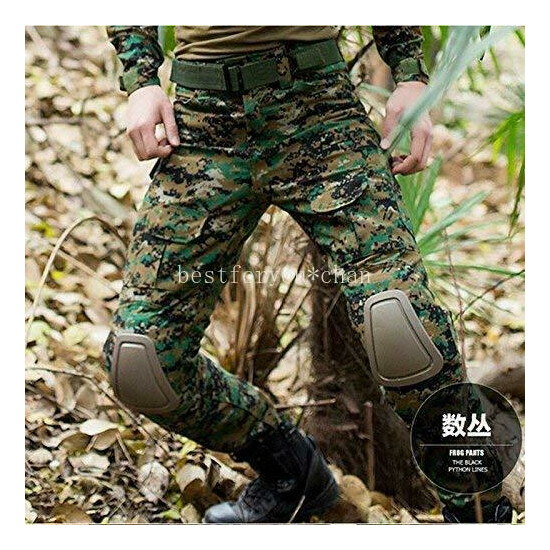 Tactical Military Combat Pants Trousers with Knee Pads for Airsoft Hiking USA {4}