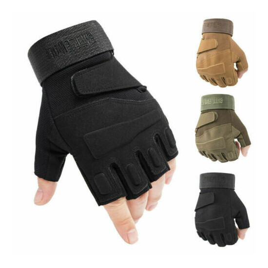 Tactical Half Finger Hunting Gloves Army SWAT Military Combat Shooting Duty Gear {1}