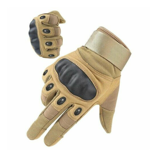 Hard Knuckle Tactical Shooting Gloves Army Combat Gloves Heavy Duty Gloves {15}