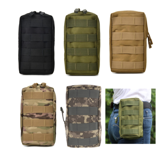Tactical Molle Pouch Bag Utility EDC Pouch for Backpack Outdoor Waist Belt Pack {1}