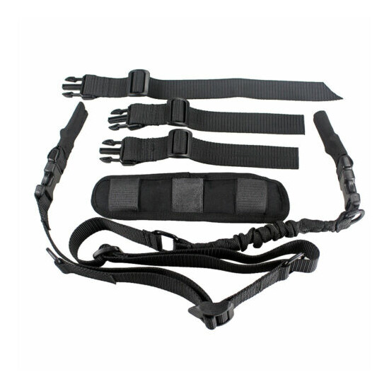 Tactical 2 Point Rifle Gun Sling Hook Strap Quick Detach with Shoulder Pad {14}