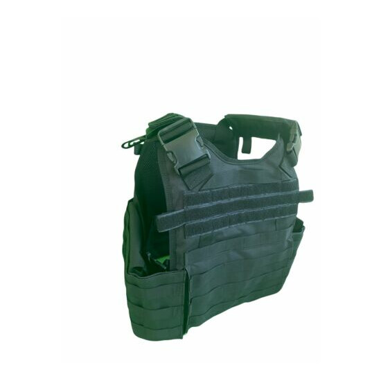 Tactical Vest BLACK Plate Carrier Rig- Adjustable. {5}