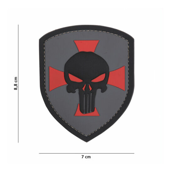 Airsoft Morale patch, tactical, Skull, Samurai, Knight, 3D PVC hook and loop  {6}