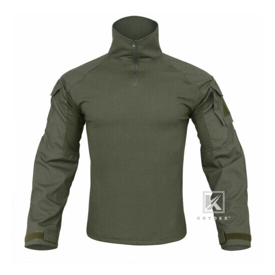 KRYDEX G3 Combat Shirt Tops Army Uniform with Tactical Elbow Pads Ranger Green {2}