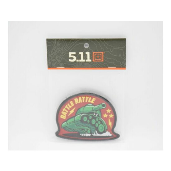 5.11 TACTICAL BATTLE RATTLE TANK PROMO PATCH LOGO PATCH HOOP/LOOP BACKING NEW {1}