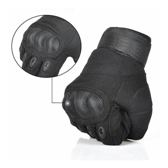 Tactical Hard Knuckle Full Finger Gloves SWAT Army Military Combat Police Patrol {8}