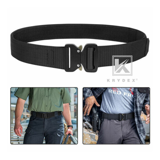 KRYDEX 1.5inch Tactical Belt Rigger Duty Belt Quick Release Double Layers Nylon {1}