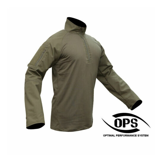 O.P.S GEN3 COMBAT I.D.A SHIRT IN RANGER GREEN, NYCO, ELBOW PADS INSERT {1}