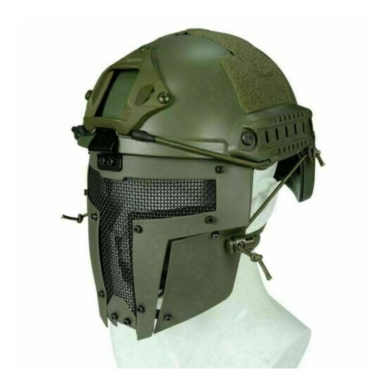 Tactical Airsoft SPT Steel Mesh Full Face Mask Sparta Tactical Mask Helmet Cover {5}