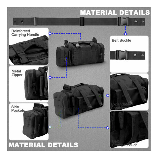 Mens Tactical Workout Pouch Military Molle Waist Bag Duffle Bag Large Handbag {3}