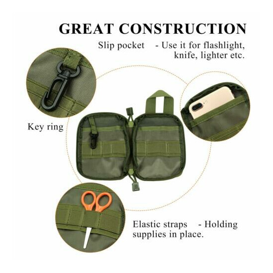Nylon Tactical MOLLE Rip Away EMT IFAK Medical Pouch First Aid Kit Utility Bag {16}