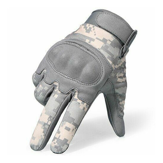 Premium ACU Camouflage Army Hard Knuckle Tactical Gloves Military Combat Gloves {10}