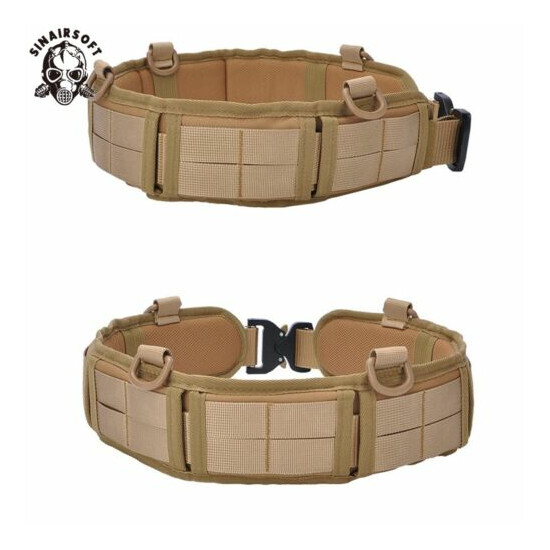 Tactical Molle Padded Waist Belt Quick Release Combat Battle Belt Strap Buckle {3}