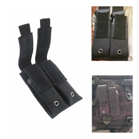 9mm Double Pistol Magazine Pouch Molle Belt Dual Magazine Holster Holder Bag {1}