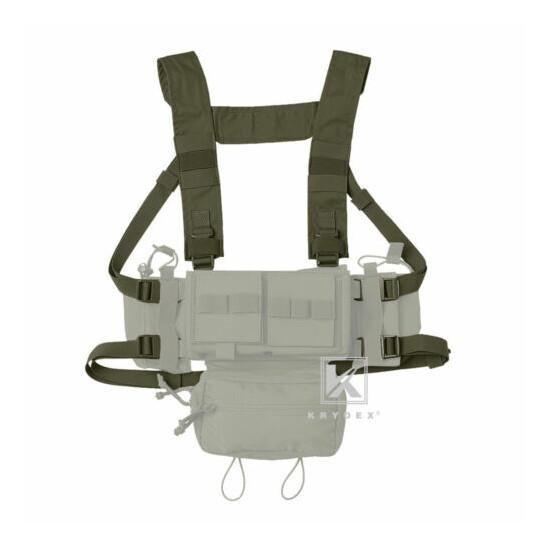KRYDEX Fat Strap and Back Strap Shoulder Harness Ranger Green for MK3 Chest Rig {4}