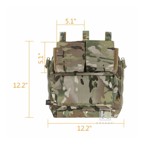 KRYDEX JPC 2.0 Jump Plate Carrier Tactical Vest & MOLLE Panel & Zip-on Back Pack {11}