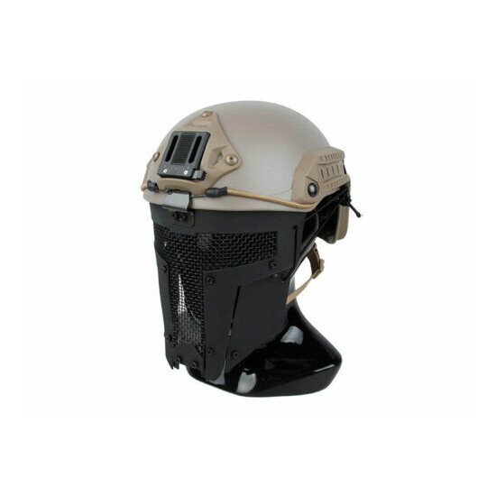Tactical Steel Full Face Mask Shield Protector For ACH / MICH / FAST Bump Helmet {4}
