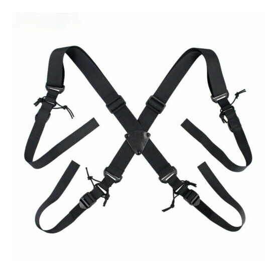 Tactical Men's Outdoor X-Back Suspenders Duty Belt Harness Strap for Hunting {1}