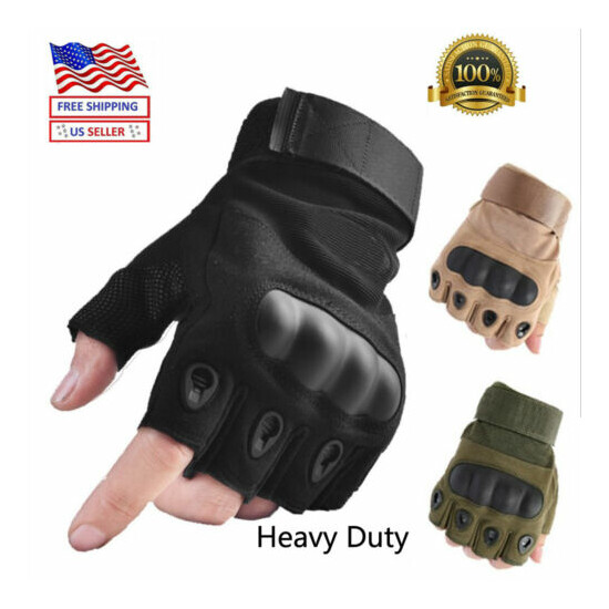 Army Military Tactical Motorcycle Hunt Hard Knuckle Half Finger Outdoor Gloves {1}